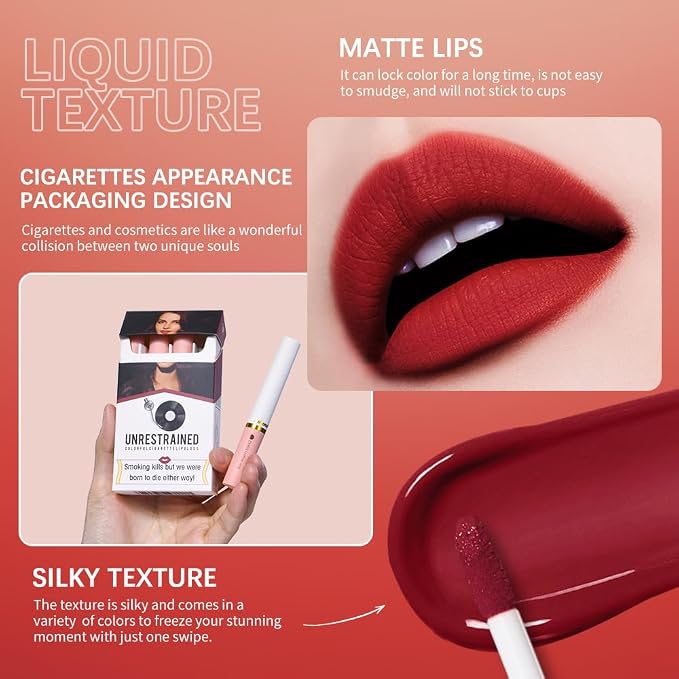 4-Shade Lip Tint Set – Waterproof & Long-Lasting