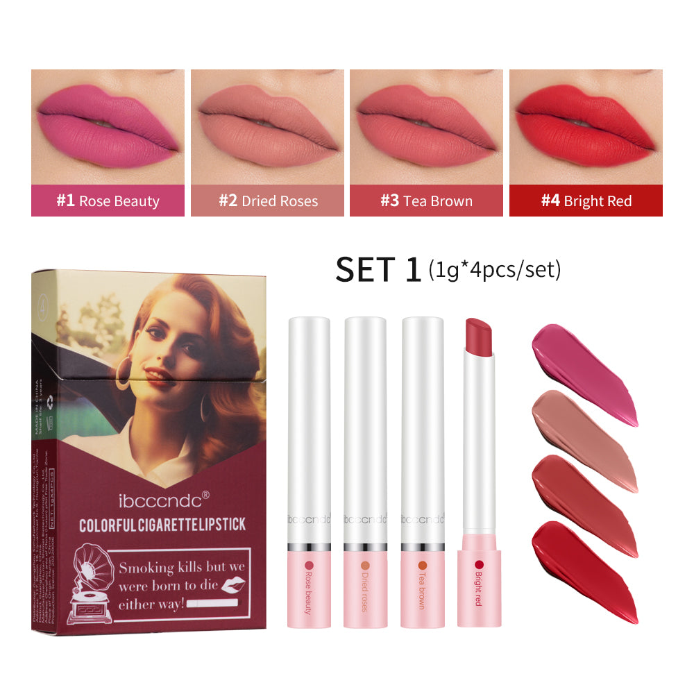 4-Shade Lip Tint Set – Waterproof & Long-Lasting